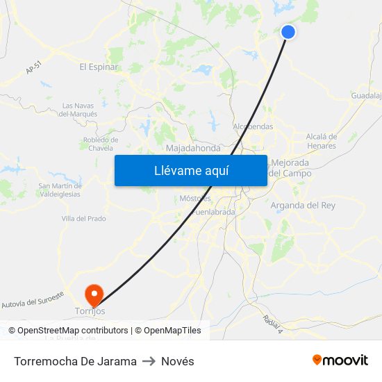 Torremocha De Jarama to Novés map
