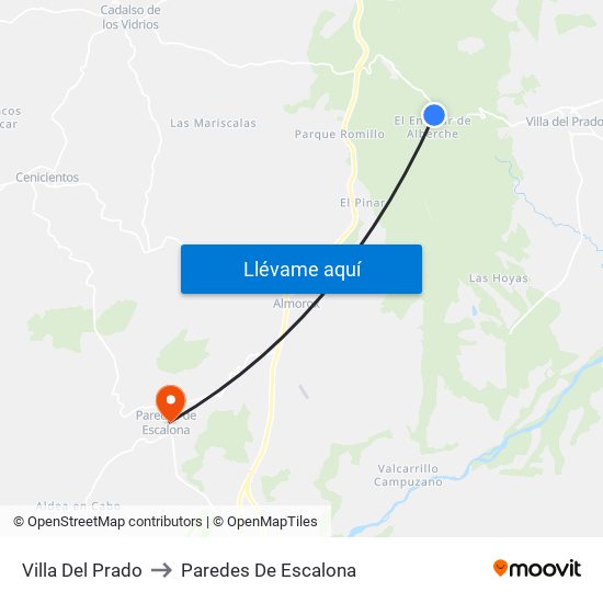 Villa Del Prado to Paredes De Escalona map