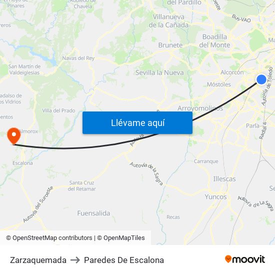 Zarzaquemada to Paredes De Escalona map