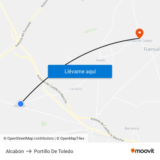 Alcabón to Portillo De Toledo map