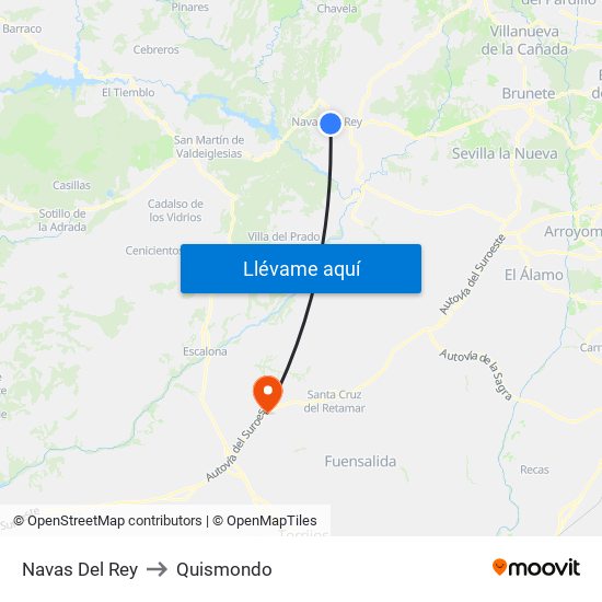 Navas Del Rey to Quismondo map