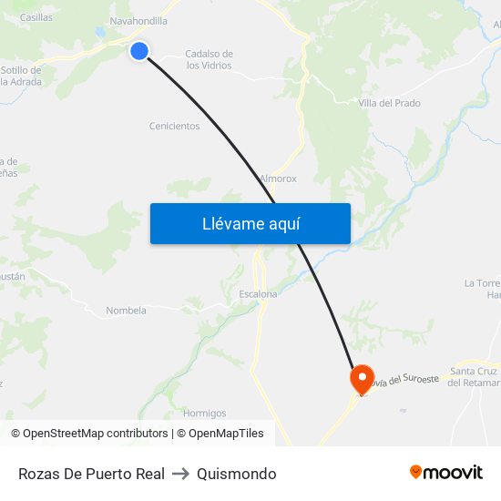 Rozas De Puerto Real to Quismondo map