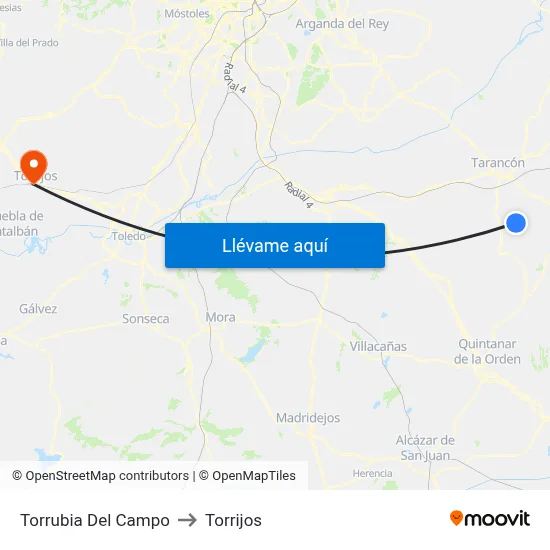 Torrubia Del Campo to Torrijos map