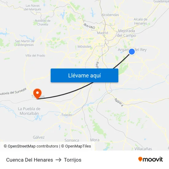 Cuenca Del Henares to Torrijos map