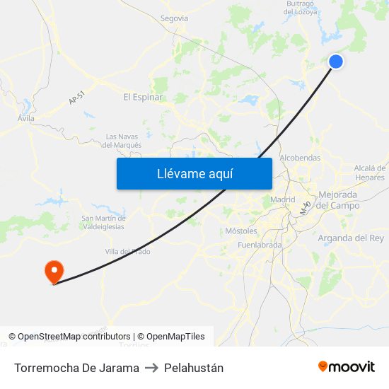 Torremocha De Jarama to Pelahustán map