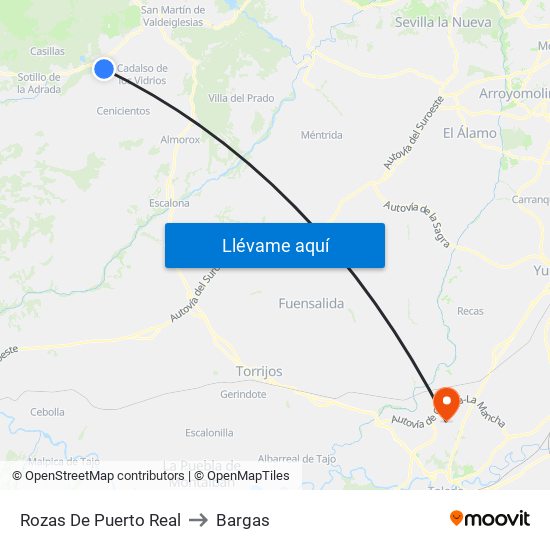 Rozas De Puerto Real to Bargas map