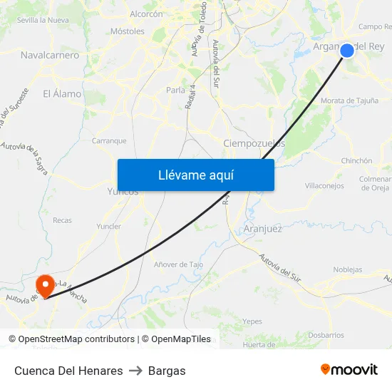 Cuenca Del Henares to Bargas map