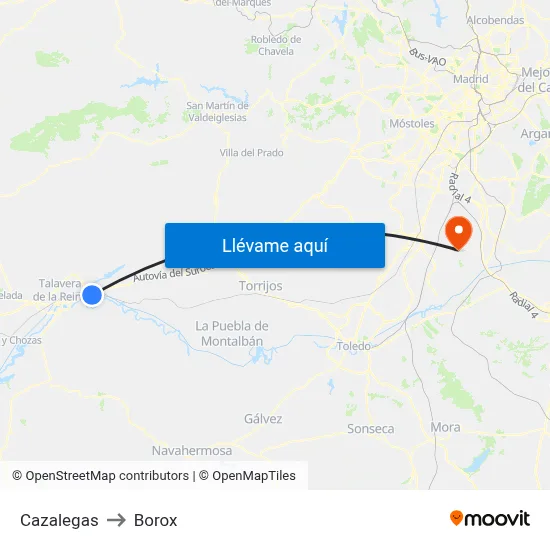 Cazalegas to Borox map