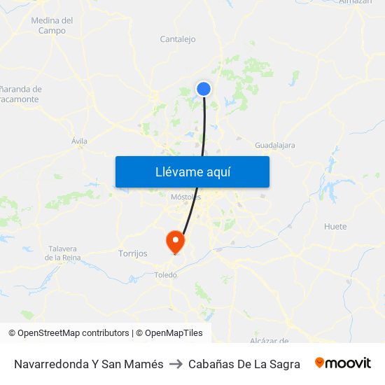 Navarredonda Y San Mamés to Cabañas De La Sagra map