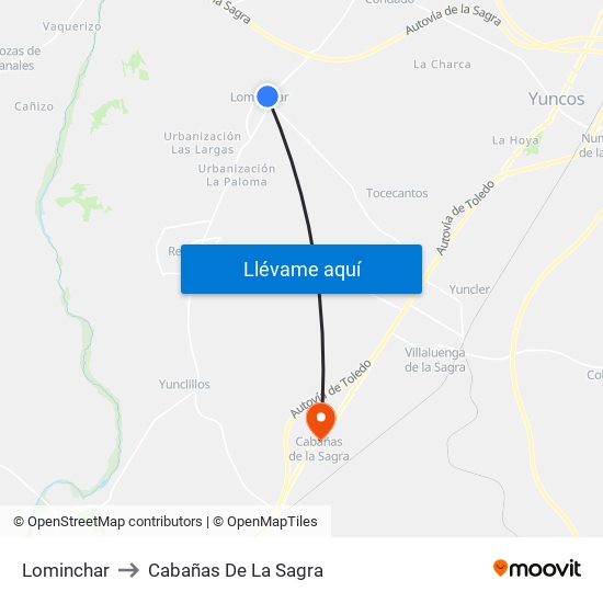 Lominchar to Cabañas De La Sagra map