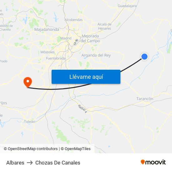 Albares to Chozas De Canales map