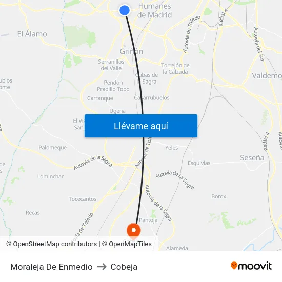 Moraleja De Enmedio to Cobeja map