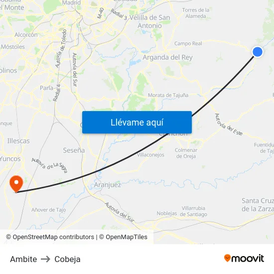Ambite to Cobeja map