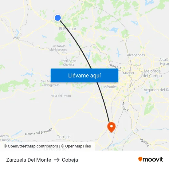 Zarzuela Del Monte to Cobeja map