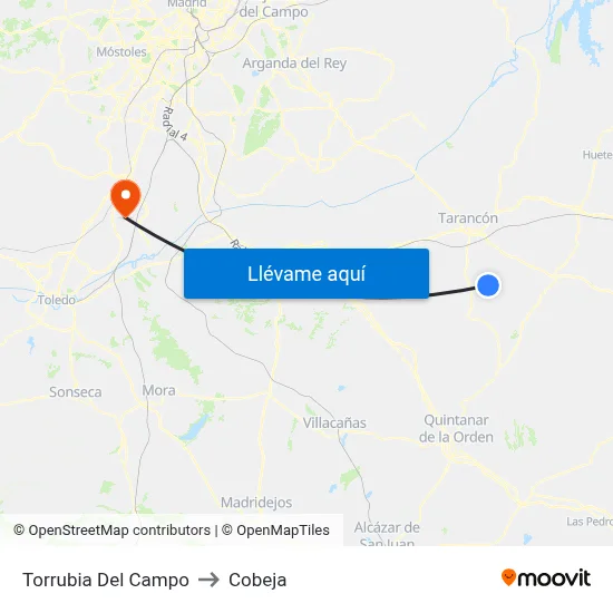 Torrubia Del Campo to Cobeja map