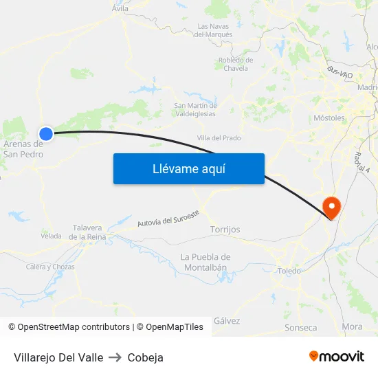 Villarejo Del Valle to Cobeja map