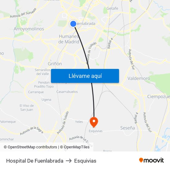 Hospital De Fuenlabrada to Esquivias map