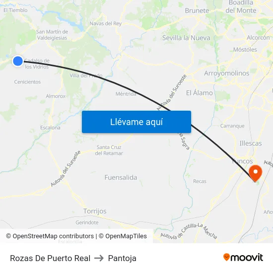 Rozas De Puerto Real to Pantoja map