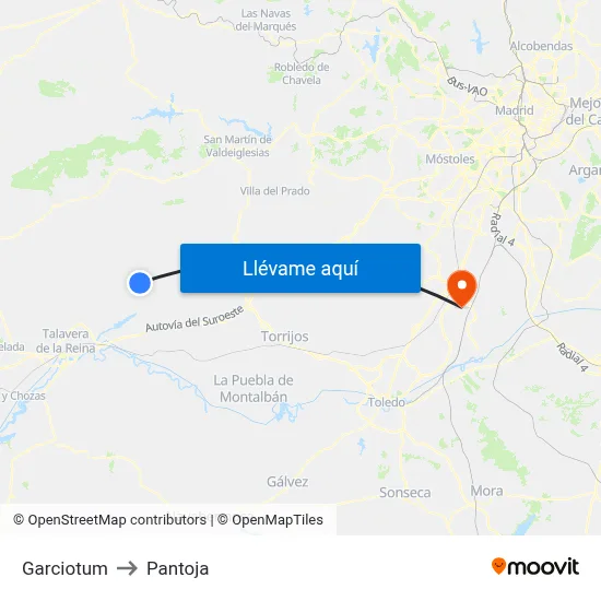Garciotum to Pantoja map