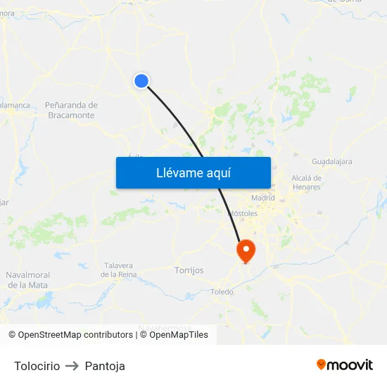 Tolocirio to Pantoja map