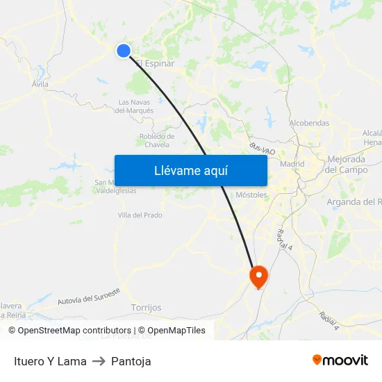 Ituero Y Lama to Pantoja map