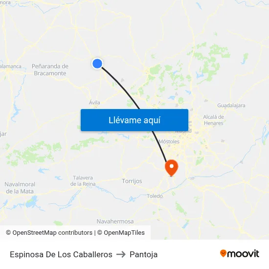 Espinosa De Los Caballeros to Pantoja map