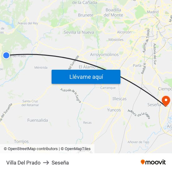 Villa Del Prado to Seseña map