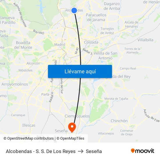 Alcobendas - S. S. De Los Reyes to Seseña map