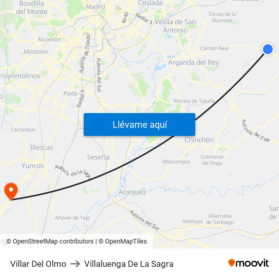 Villar Del Olmo to Villaluenga De La Sagra map