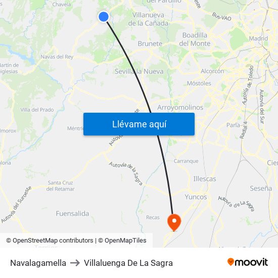 Navalagamella to Villaluenga De La Sagra map