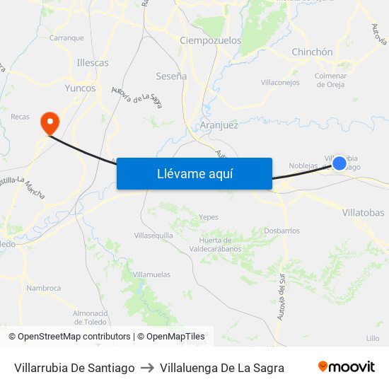 Villarrubia De Santiago to Villaluenga De La Sagra map