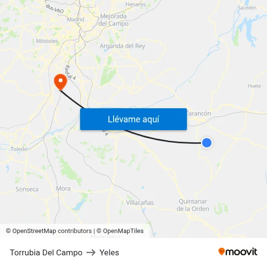 Torrubia Del Campo to Yeles map