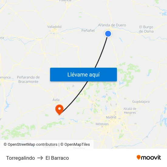 Torregalindo to El Barraco map