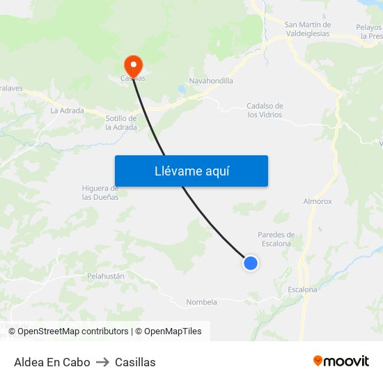 Aldea En Cabo to Casillas map