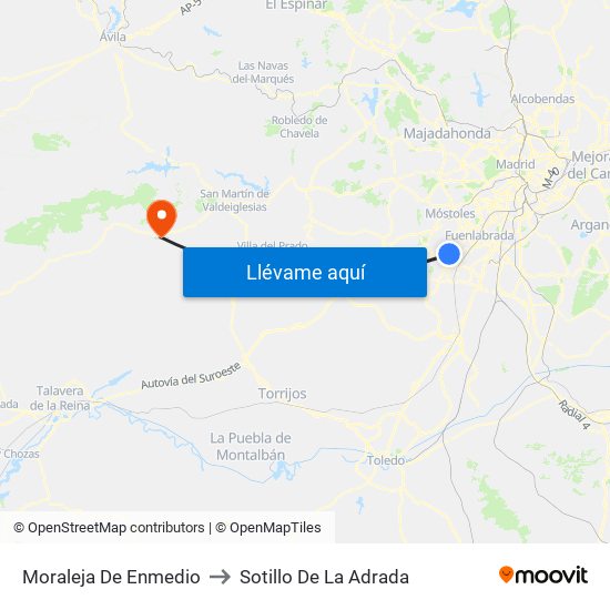 Moraleja De Enmedio to Sotillo De La Adrada map