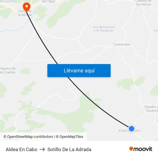 Aldea En Cabo to Sotillo De La Adrada map