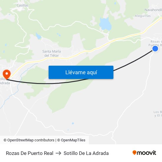 Rozas De Puerto Real to Sotillo De La Adrada map