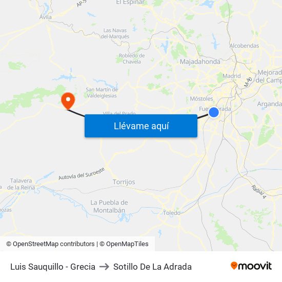 Luis Sauquillo - Grecia to Sotillo De La Adrada map