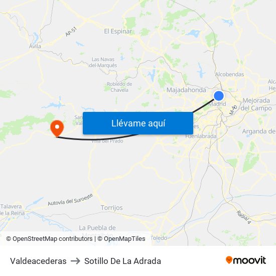 Valdeacederas to Sotillo De La Adrada map