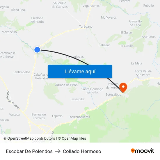 Escobar De Polendos to Collado Hermoso map