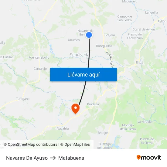 Navares De Ayuso to Matabuena map