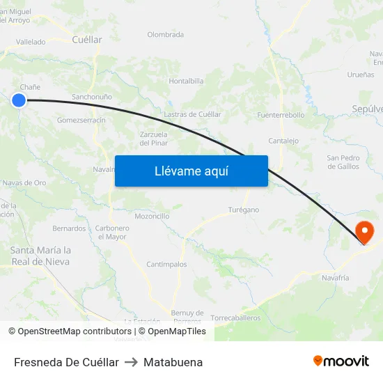 Fresneda De Cuéllar to Matabuena map