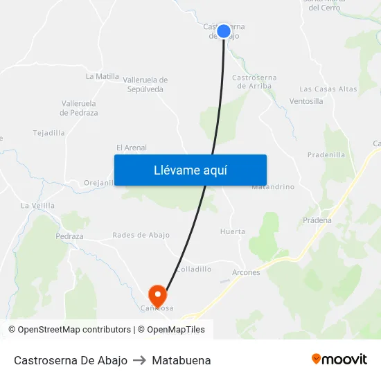 Castroserna De Abajo to Matabuena map