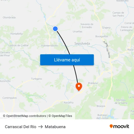 Carrascal Del Río to Matabuena map