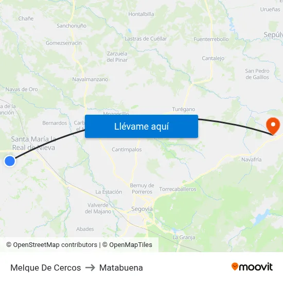 Melque De Cercos to Matabuena map