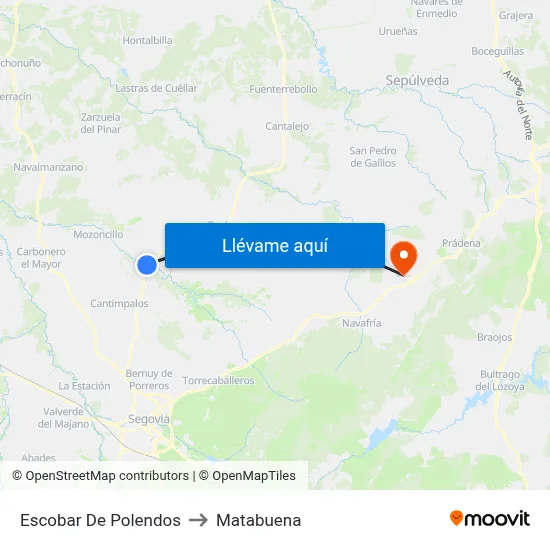 Escobar De Polendos to Matabuena map