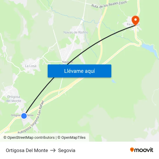 Ortigosa Del Monte to Segovia map
