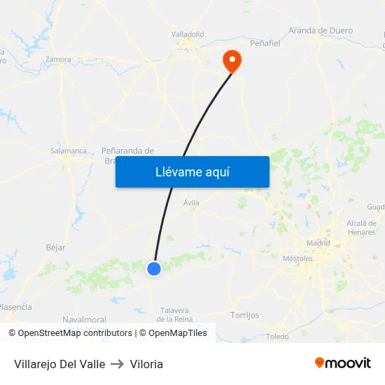 Villarejo Del Valle to Viloria map
