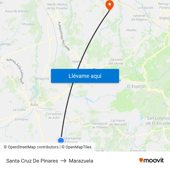 Santa Cruz De Pinares to Marazuela map