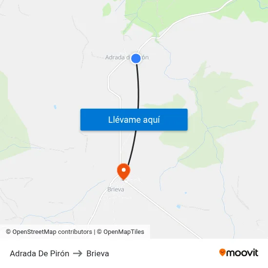 Adrada De Pirón to Brieva map